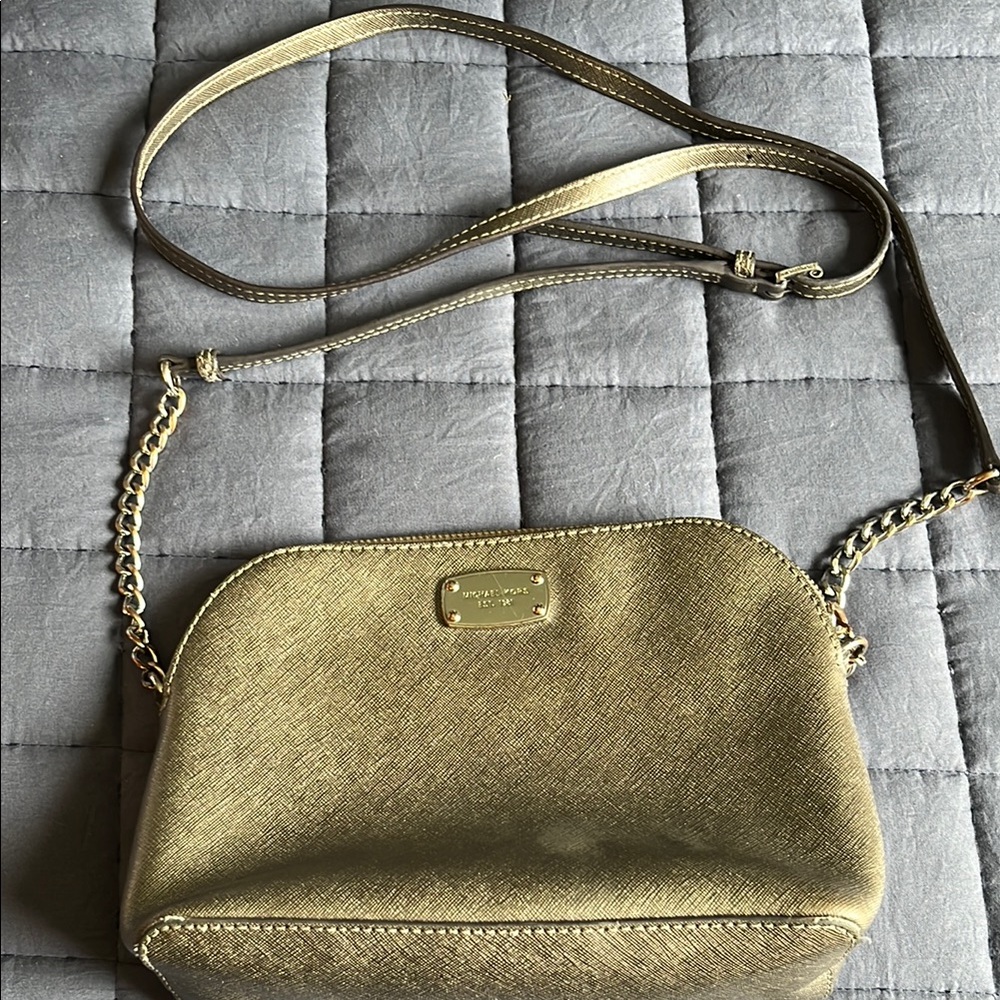 Michael Kors Metallic Gold Crossbody Bag
